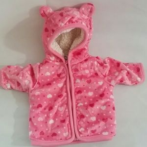 Girls 0-3 mo warm fuzzy jacket